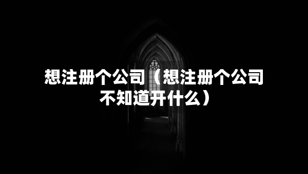 想注冊個(gè)公司（想注冊個(gè)公司不知道開什么）