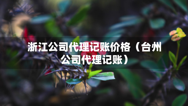 浙江公司代理記賬價(jià)格（臺(tái)州公司代理記賬）