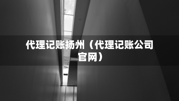 代理記賬揚州（代理記賬公司官網(wǎng)）