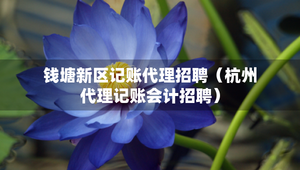 錢塘新區(qū)記賬代理招聘（杭州代理記賬會計招聘）