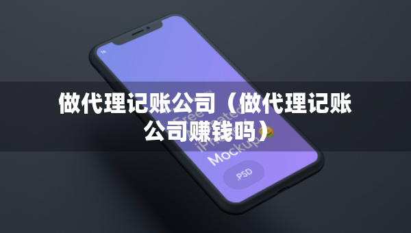 做代理記賬公司（做代理記賬公司賺錢嗎）