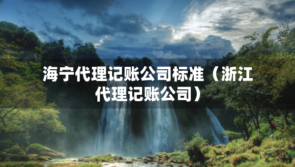 海寧代理記賬公司標(biāo)準(zhǔn)（浙江代理記賬公司）