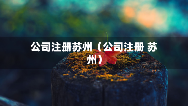 公司注冊(cè)蘇州（公司注冊(cè) 蘇州）