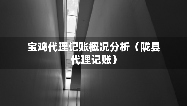 寶雞代理記賬概況分析（隴縣代理記賬）