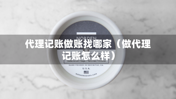 代理記賬做賬找哪家（做代理記賬怎么樣）
