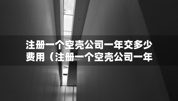 注冊一個(gè)空殼公司一年交多少費(fèi)用（注冊一個(gè)空殼公司一年交多少費(fèi)用 就選三合一財(cái)稅）