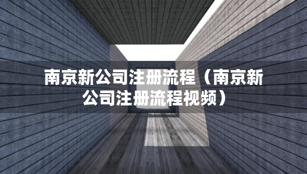 南京新公司注冊流程（南京新公司注冊流程視頻）