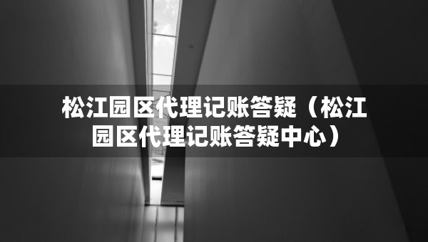 松江園區(qū)代理記賬答疑（松江園區(qū)代理記賬答疑中心）