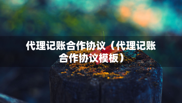 代理記賬合作協(xié)議（代理記賬合作協(xié)議模板）