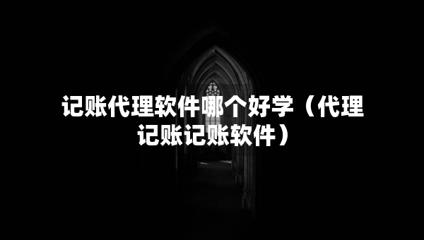 記賬代理軟件哪個(gè)好學(xué)（代理記賬記賬軟件）