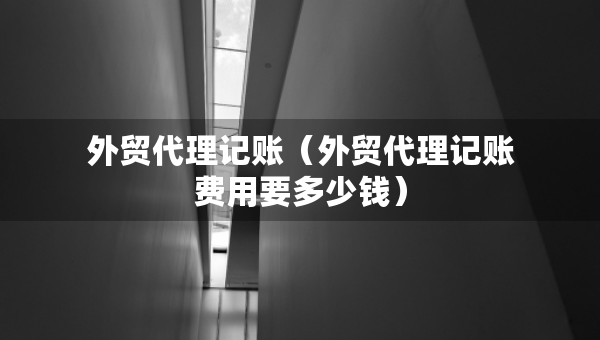 外貿(mào)代理記賬（外貿(mào)代理記賬費(fèi)用要多少錢）