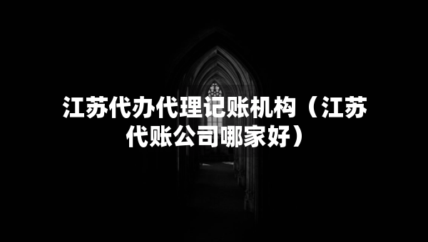 江蘇代辦代理記賬機(jī)構(gòu)（江蘇代賬公司哪家好）