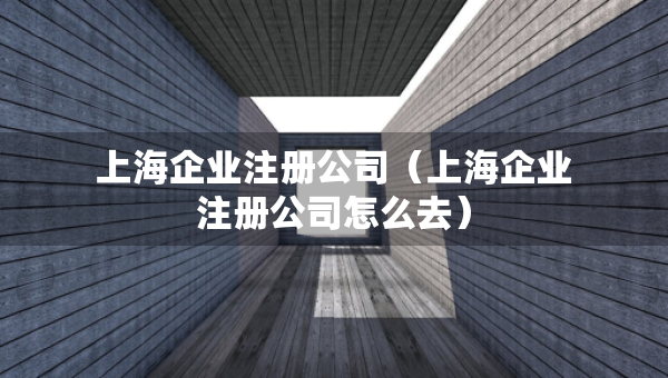 上海企業(yè)注冊(cè)公司（上海企業(yè)注冊(cè)公司怎么去）