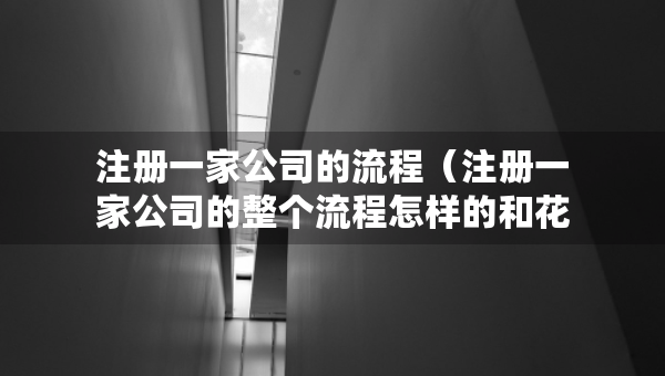 注冊一家公司的流程（注冊一家公司的整個流程怎樣的和花費的時間）