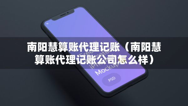 南陽慧算賬代理記賬（南陽慧算賬代理記賬公司怎么樣）