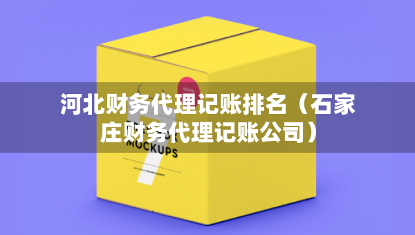 河北財務(wù)代理記賬排名（石家莊財務(wù)代理記賬公司）