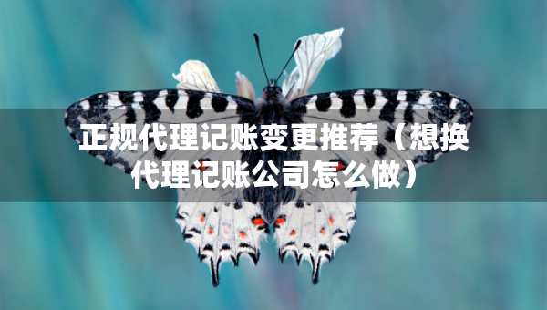 正規(guī)代理記賬變更推薦（想換代理記賬公司怎么做）