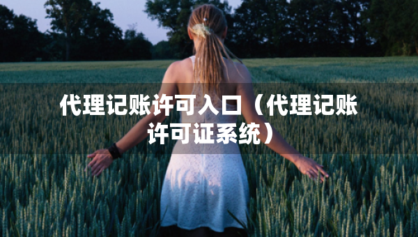 代理記賬許可入口（代理記賬許可證系統(tǒng)）