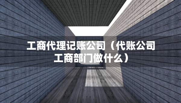 工商代理記賬公司（代賬公司工商部門做什么）