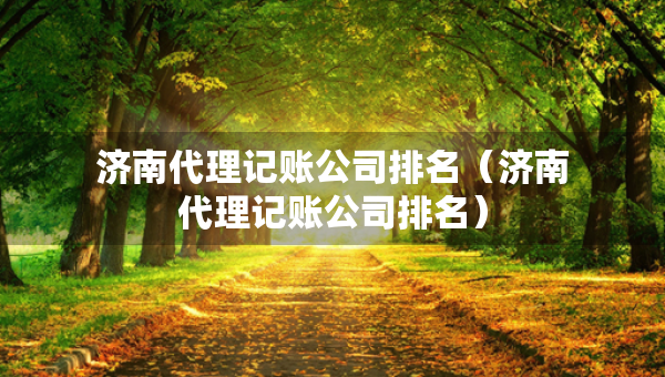 濟(jì)南代理記賬公司排名（濟(jì)南代理記賬公司排名）
