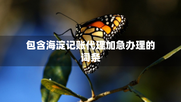 包含海淀記賬代理加急辦理的詞條