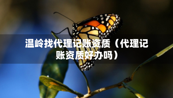 溫嶺找代理記賬資質(zhì)（代理記賬資質(zhì)好辦嗎）