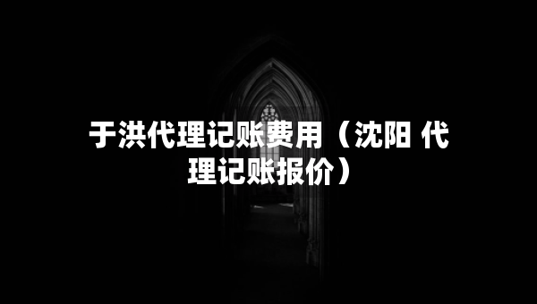 于洪代理記賬費用（沈陽 代理記賬報價）