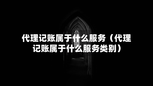 代理記賬屬于什么服務(wù)（代理記賬屬于什么服務(wù)類別）