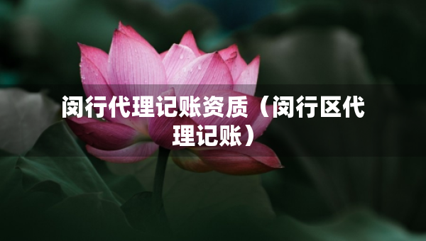 閔行代理記賬資質(zhì)（閔行區(qū)代理記賬）